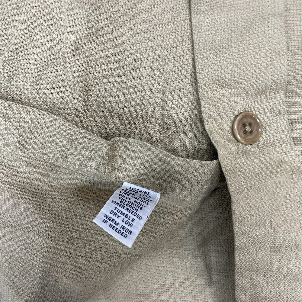Polo Ralph Lauren Tan Brown S/S Camp Style Shirt Men Sz XL FAIR